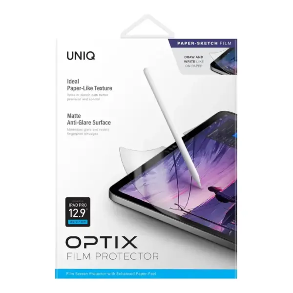 UNIQ OPTIX FILM PROTECTOR | DESIGNED FOR IPAD PRO 12.9'' 3RD-5TH GEN | PAPER-LIKE